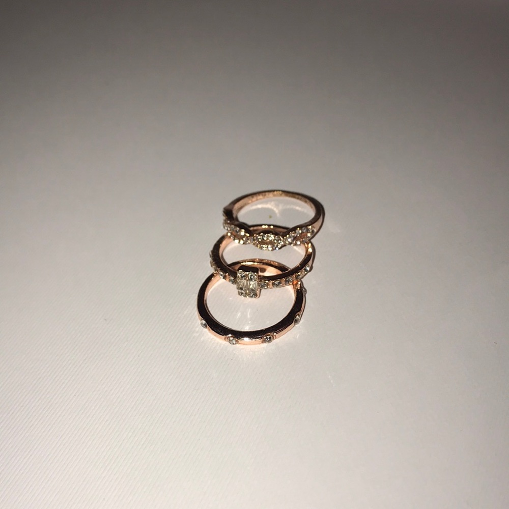 Rose gold stackable rings